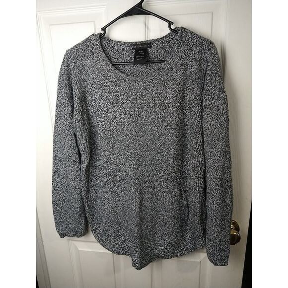 Design In History Woman XL Sweater Black Heathered Pullover Long Sleeves Casual - Picture 1 of 9